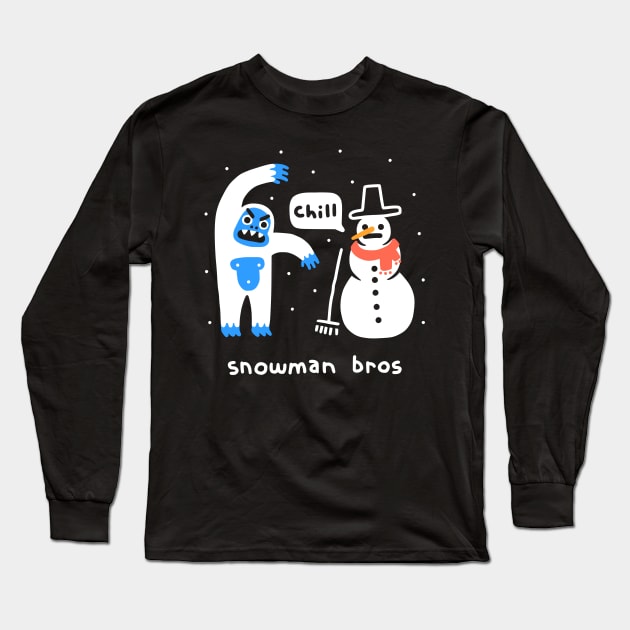 Snowman Bros Long Sleeve T-Shirt by obinsun